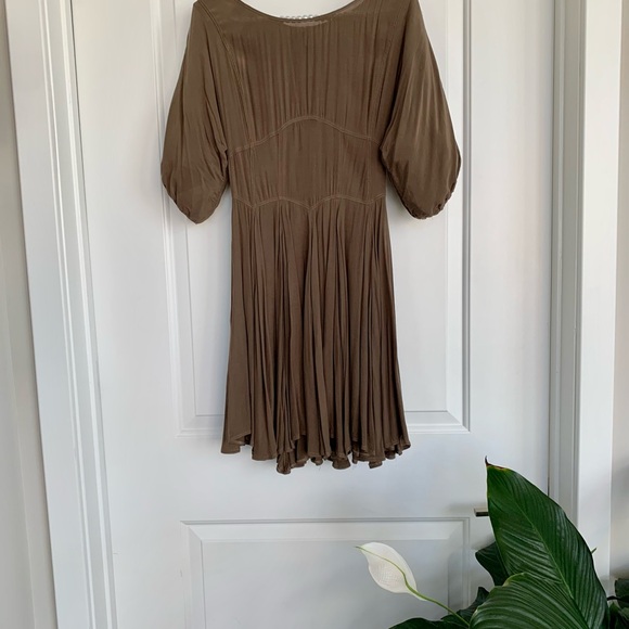 Mango midi dress khaki size 4 - Picture 3 of 9